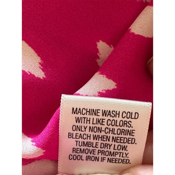 Apt. 9 Blouse Womens Plus 1X Pink Geometric Ikat V-Neck Sleeveless - Picture 5 of 5